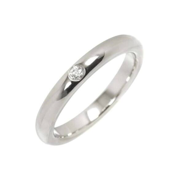 TIFFANY & CO. Platinum Diamond Ring - Picture 1 of 8